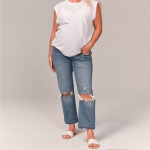 NWOT A&F Maternity Ankle Straight Jean